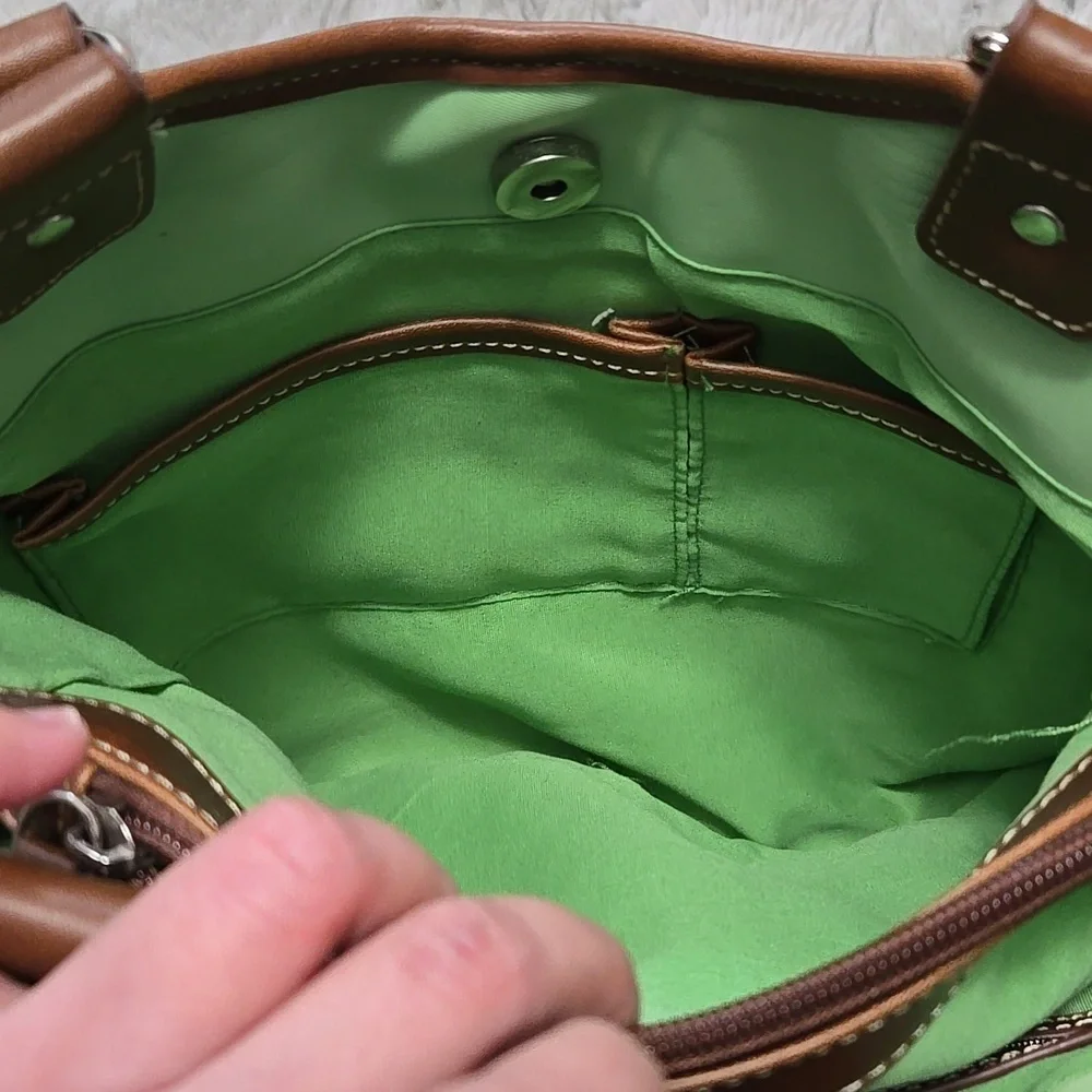 CHAMPS Lime Green Nylon Shoulder Bag